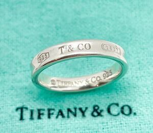 Tiffany & Co. 1837 Thin Band Ring Sterling Silver Size 8.75